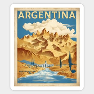 Argentina Vintage Tourism Poster Sticker